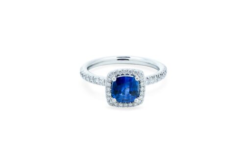 Saphir-Diamant-Ring in Weißgold